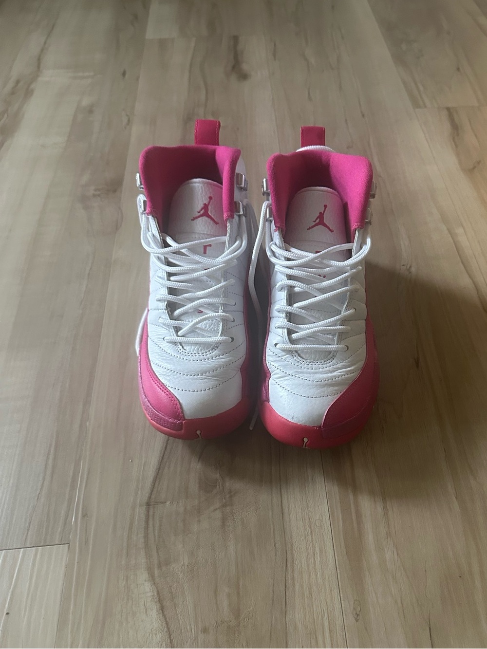 Jordan Kids Pink and White High-Top Basketball Sneakers